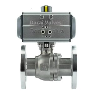 304 Stainless Steel Ball Valve Q641F-16P Pneumatic Flange Water Corrosion Resistance Good Seal Performance OEM Factory Direct