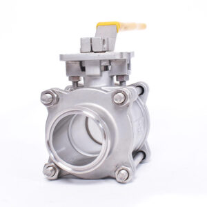 304 Stainless Steel Manual Power Sanitary Industrial Ball Valve High Platform Quick-Loading Gland Three-Piece Water Media PTFE